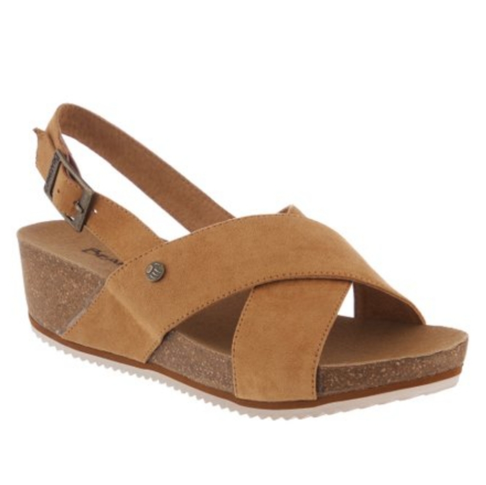 Bearpaw Renee Cork Wedge Casual Sandals